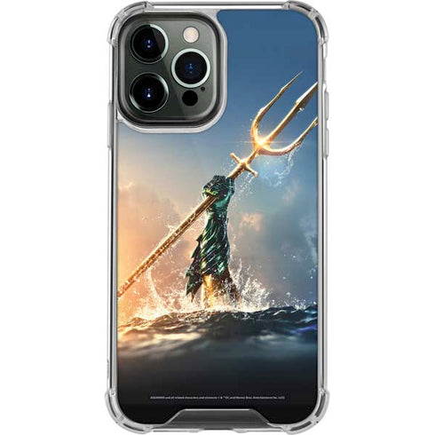 DC Comics Aquaman Movie Poster Trident iPhone 13 Pro Max Clear Case